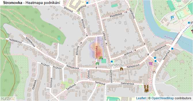 Stromovka - mapa podnikání