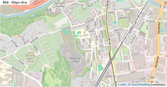 Strž - mapa ulice