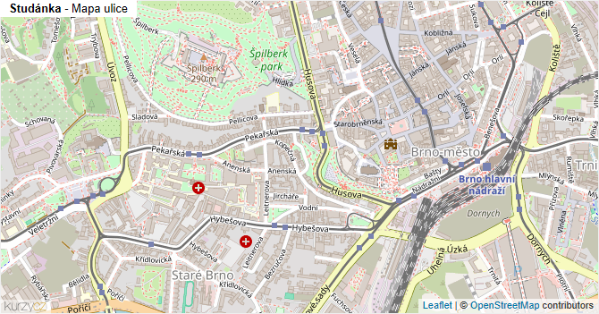 Studánka - mapa ulice