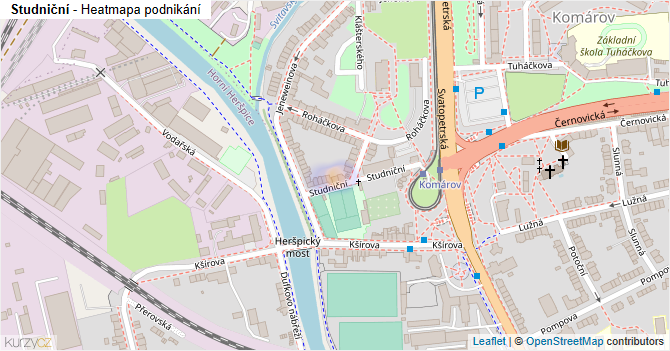 Studniční - mapa podnikání