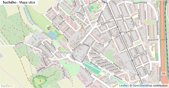 Suchého - mapa ulice