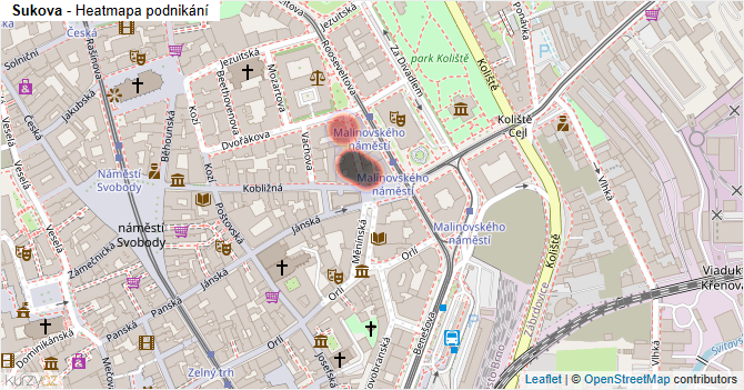 Sukova - mapa podnikání