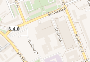 Šumavská v obci Brno - mapa ulice
