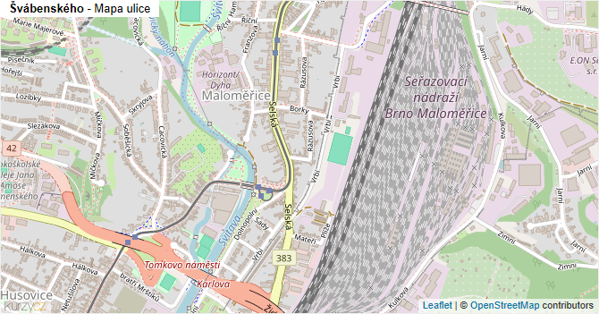 Švábenského - mapa ulice