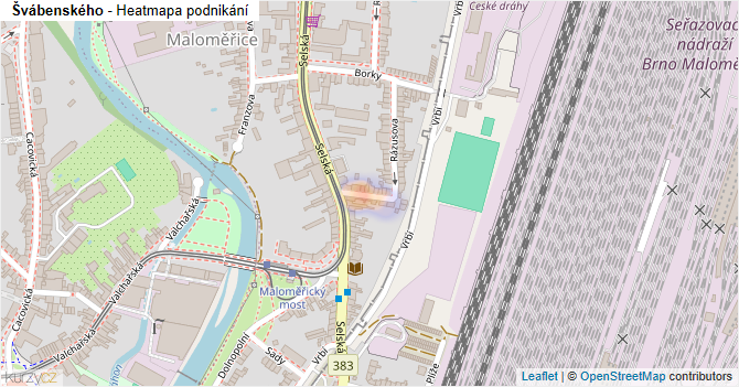 Švábenského - mapa podnikání