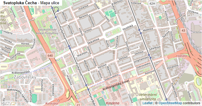 Svatopluka Čecha - mapa ulice