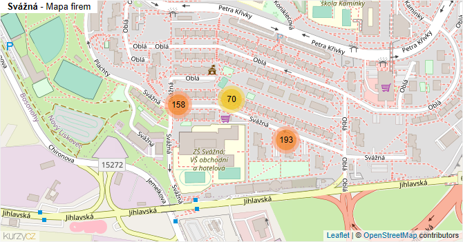 Svážná - mapa firem