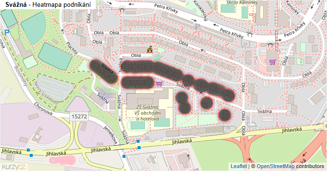 Svážná - mapa podnikání