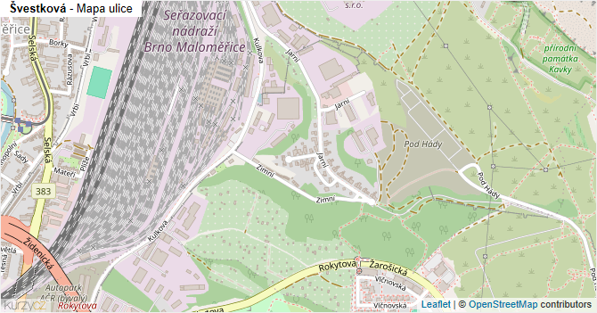 Švestková - mapa ulice