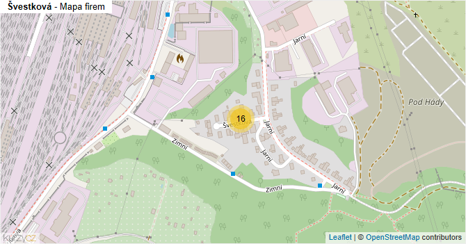 Švestková - mapa firem