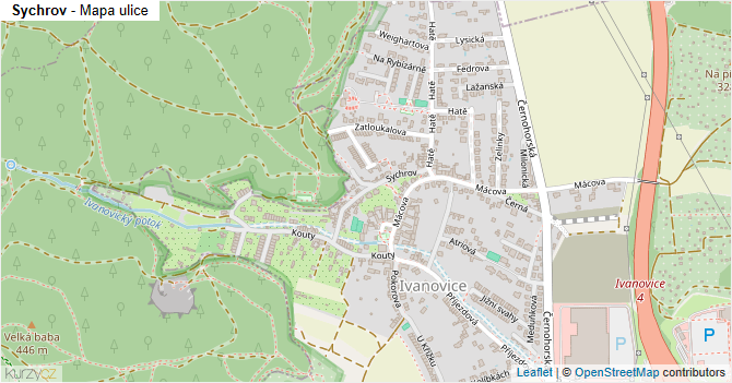 Sychrov - mapa ulice