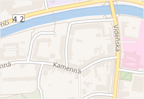Táborského nábřeží v obci Brno - mapa ulice