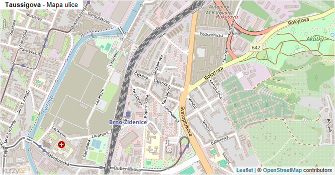 Taussigova - mapa ulice