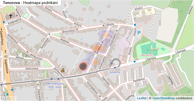 Tenorova - mapa podnikání