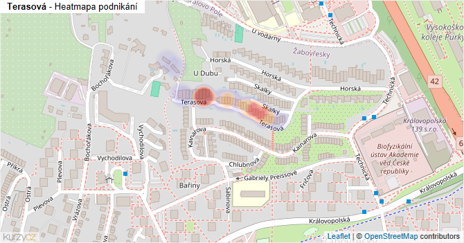 Terasová - mapa podnikání