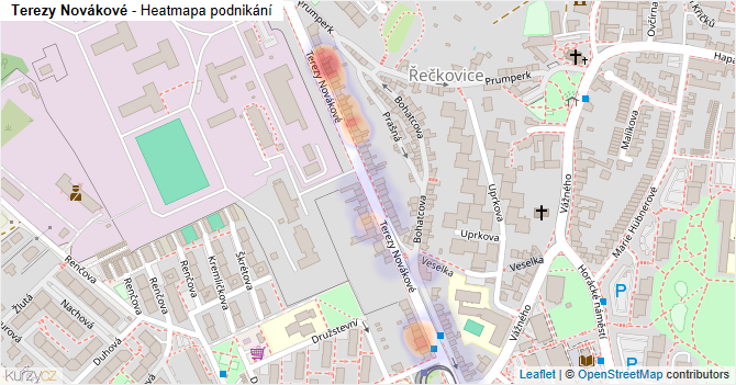 Terezy Novákové - mapa podnikání