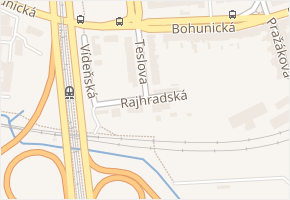 Teslova v obci Brno - mapa ulice