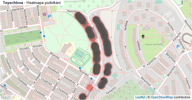 Teyschlova - mapa podnikání