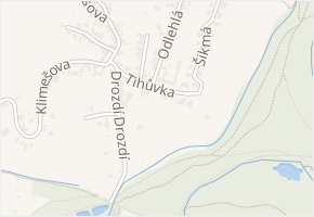 Tihůvka v obci Brno - mapa ulice