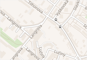 Tilhonova v obci Brno - mapa ulice