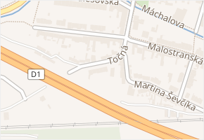 Točná v obci Brno - mapa ulice