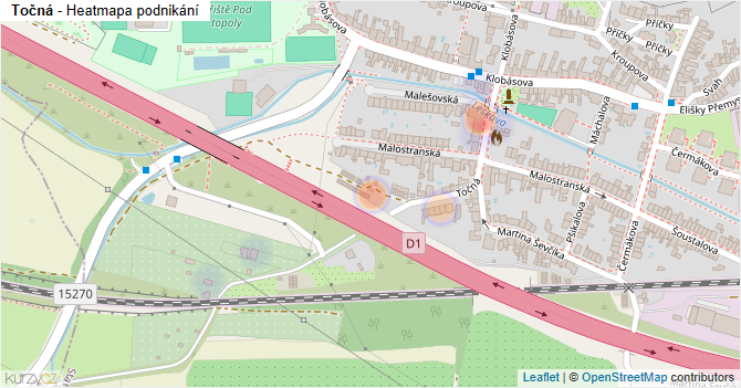 Točná - mapa podnikání