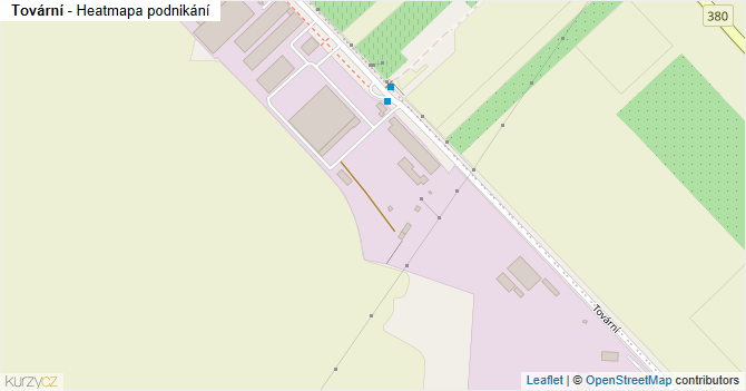 Tovární - mapa podnikání
