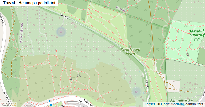 Travní - mapa podnikání