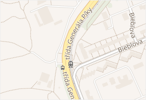 třída Generála Píky v obci Brno - mapa ulice