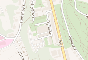 Trýbova v obci Brno - mapa ulice