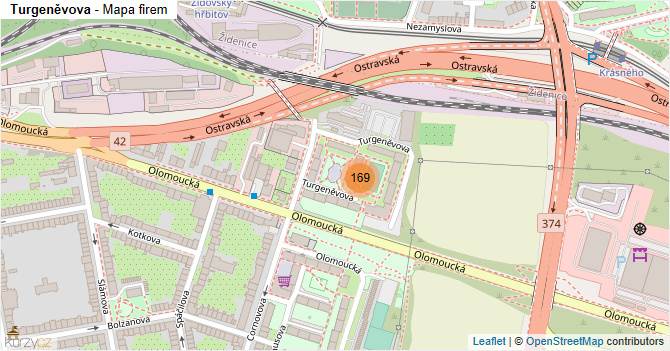 Turgeněvova - mapa firem
