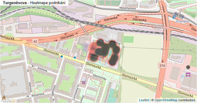 Turgeněvova - mapa podnikání