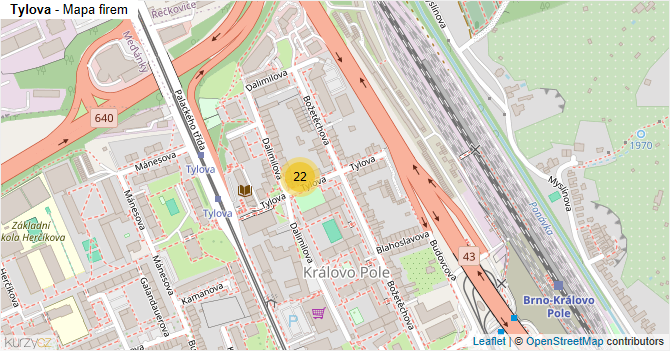 Tylova - mapa firem