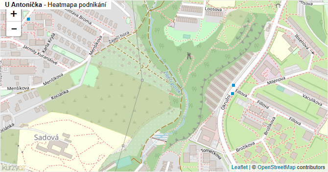 U Antoníčka - mapa podnikání
