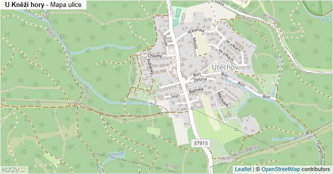 U Kněží hory - mapa ulice