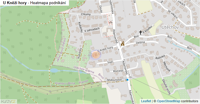 U Kněží hory - mapa podnikání