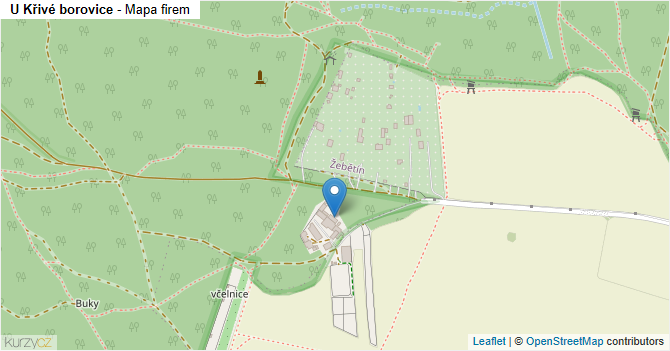 U Křivé borovice - mapa firem