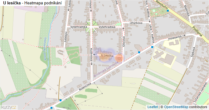 U lesíčka - mapa podnikání