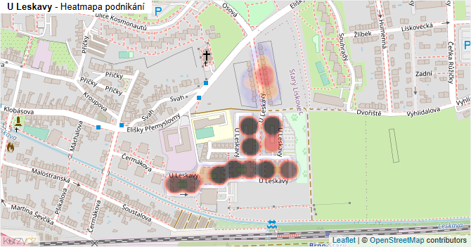 U Leskavy - mapa podnikání
