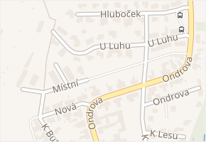 U luhu v obci Brno - mapa ulice