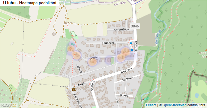 U luhu - mapa podnikání