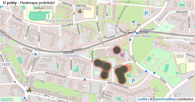 U pošty - mapa podnikání