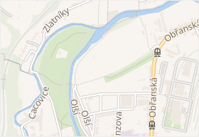 U splavu v obci Brno - mapa ulice