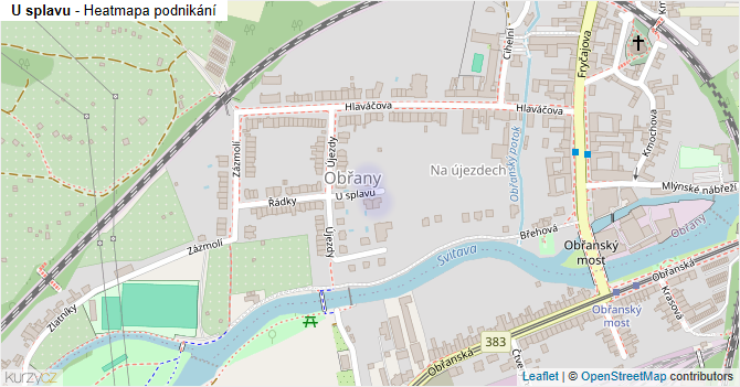 U splavu - mapa podnikání