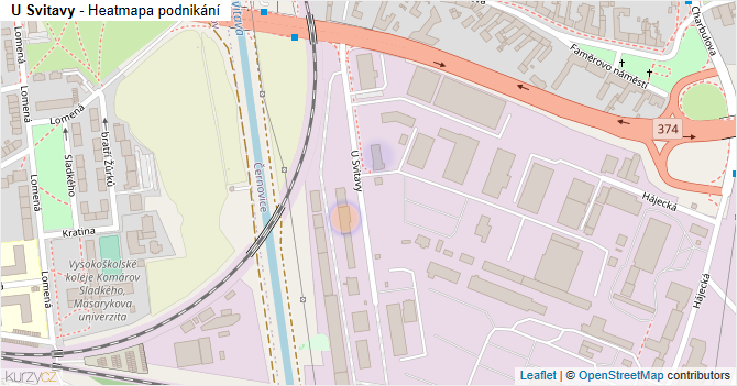 U Svitavy - mapa podnikání