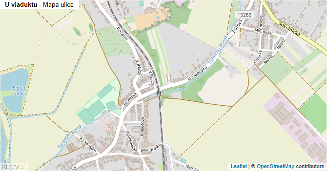 U viaduktu - mapa ulice