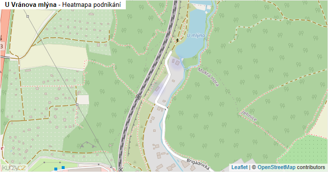 U Vránova mlýna - mapa podnikání