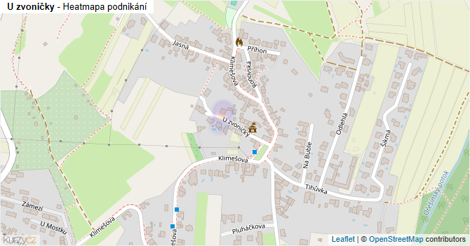 U zvoničky - mapa podnikání
