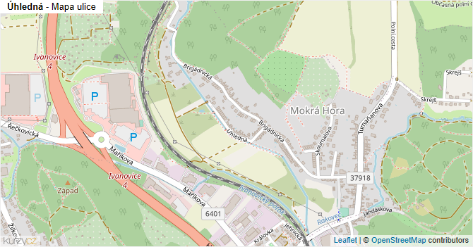 Úhledná - mapa ulice