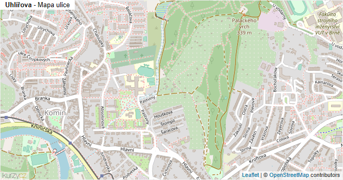 Uhlířova - mapa ulice